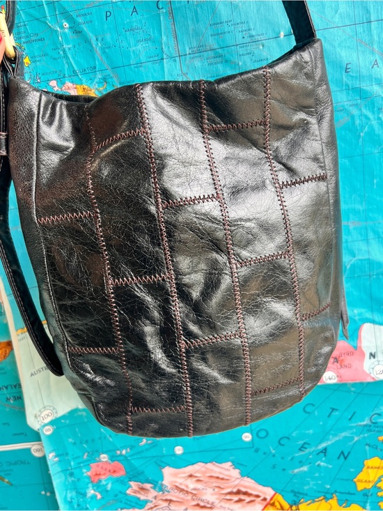 HOBO Handbags - HOBO Black Leather Patchwork Hobo Shoulder Bag